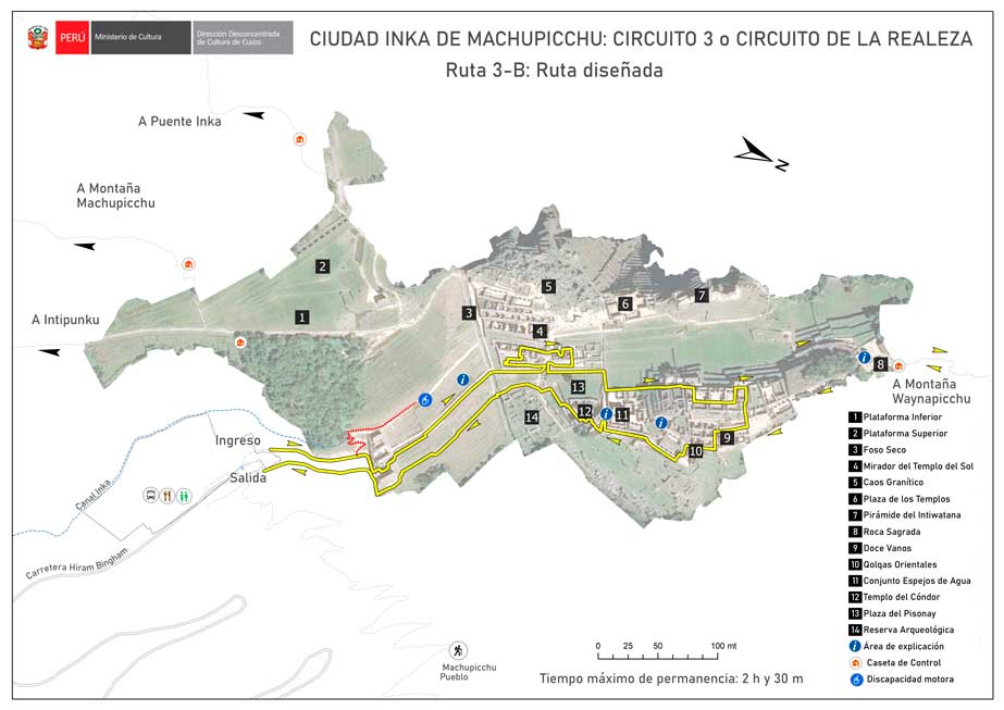 Circuito 3B de Machu Picchu: Ruta diseñada